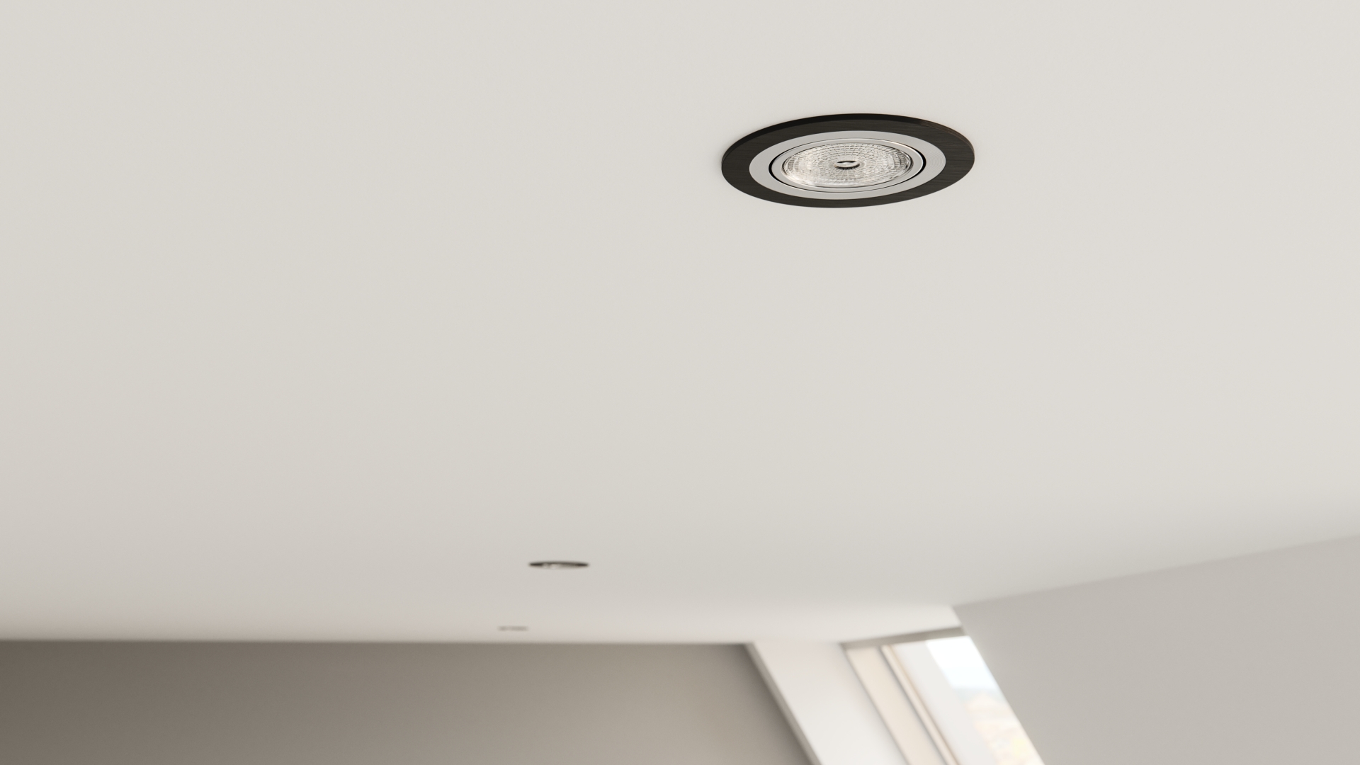 black recessed ceiling light